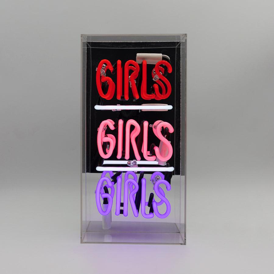 Locomocean 'Girls Girls Girls' Glass Neon Sign
