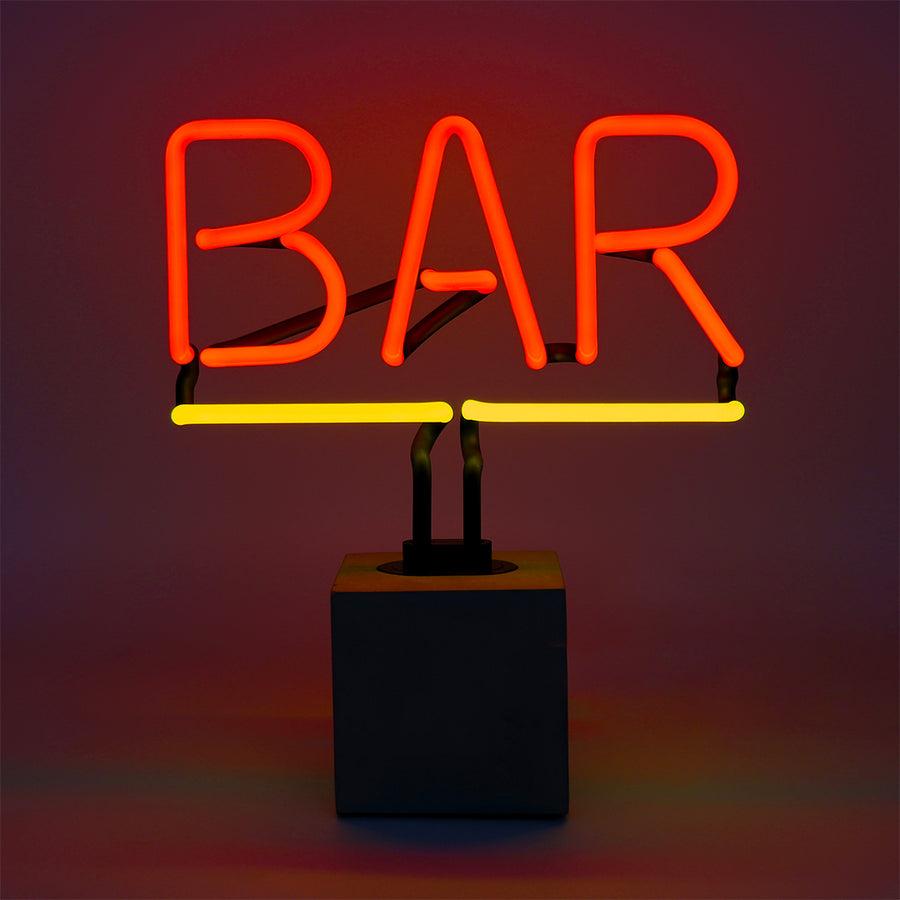 Locomocean Glass Neon 'Bar' Sign
