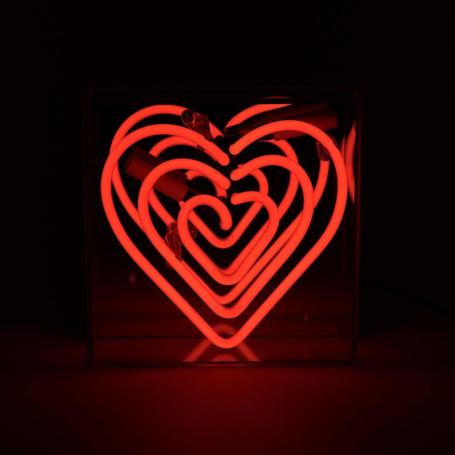 Locomocean 'Heart' Mini Glass Neon Sign