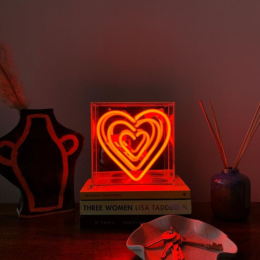 locomocean 'Heart' Mini Glass Neon Sign