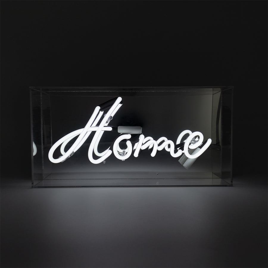 Locomocean 'Home' Glass Neon Sign