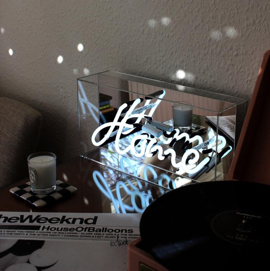 locomocean 'Home' Glass Neon Sign