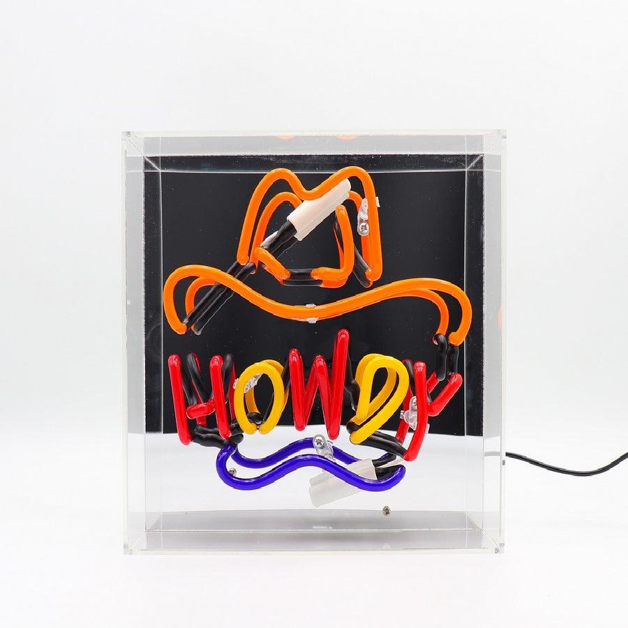 Locomocean 'Howdy' Glass Neon Sign