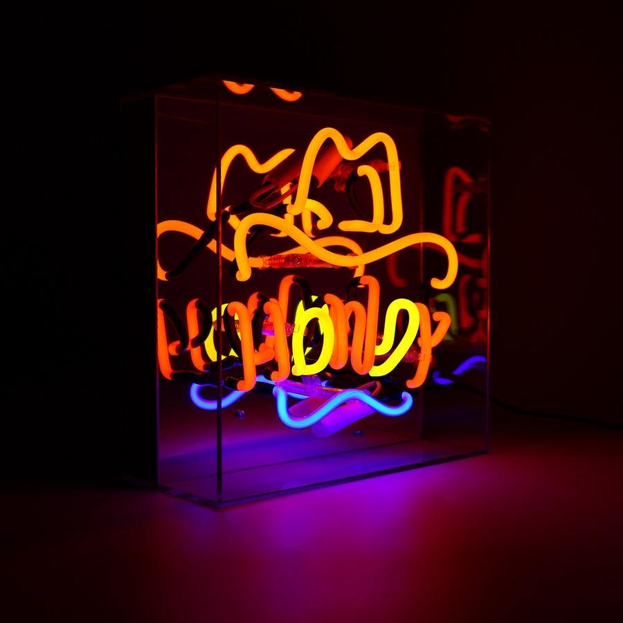 Locomocean 'Howdy' Glass Neon Sign
