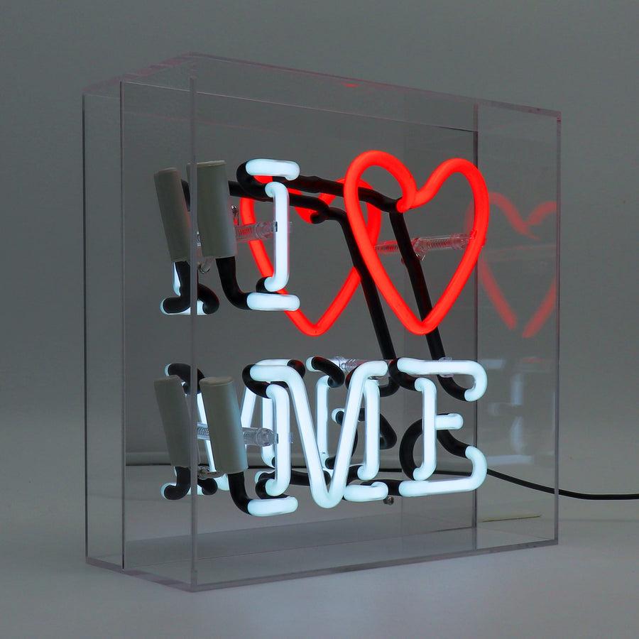 Locomocean 'I Love Me' Glass Neon Sign