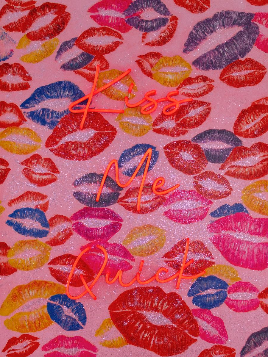 locomocean 'Kiss Me Quick' Wall Artwork - LED Neon