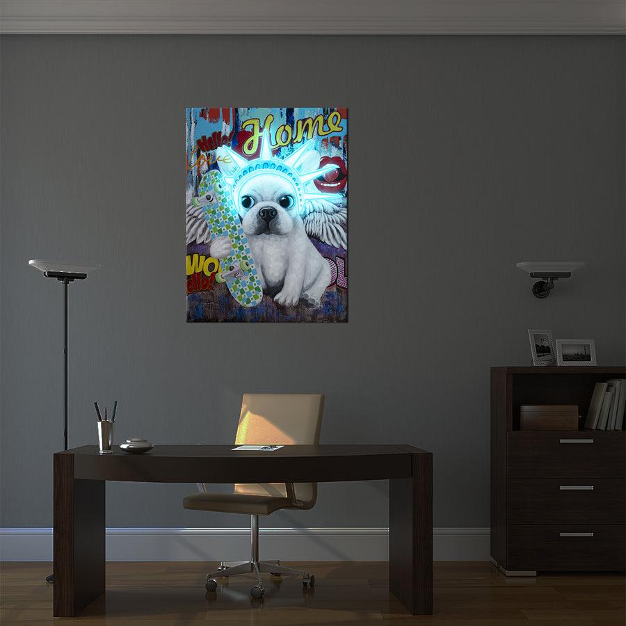Locomocean 'Liberty Dog' Wall Artwork - LED Neon