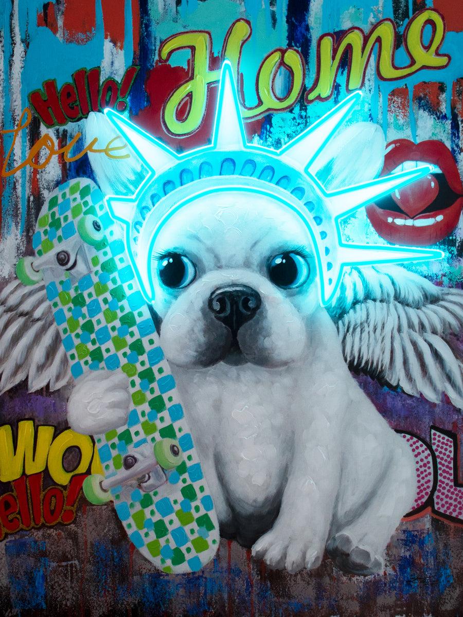 locomocean 'Liberty Dog' Wall Artwork - LED Neon