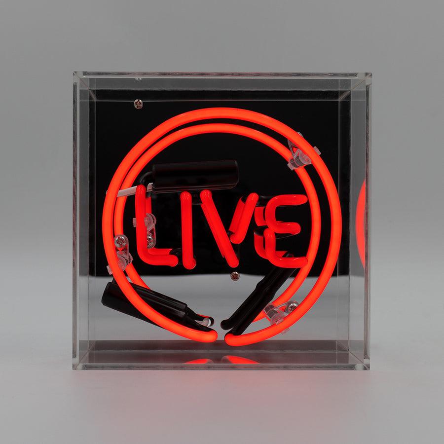 Locomocean 'Live' Mini Glass Neon Sign
