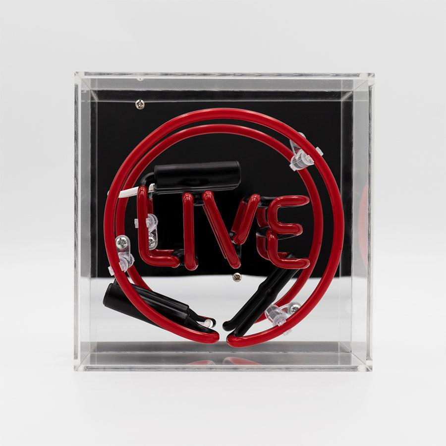 Locomocean 'Live' Mini Glass Neon Sign