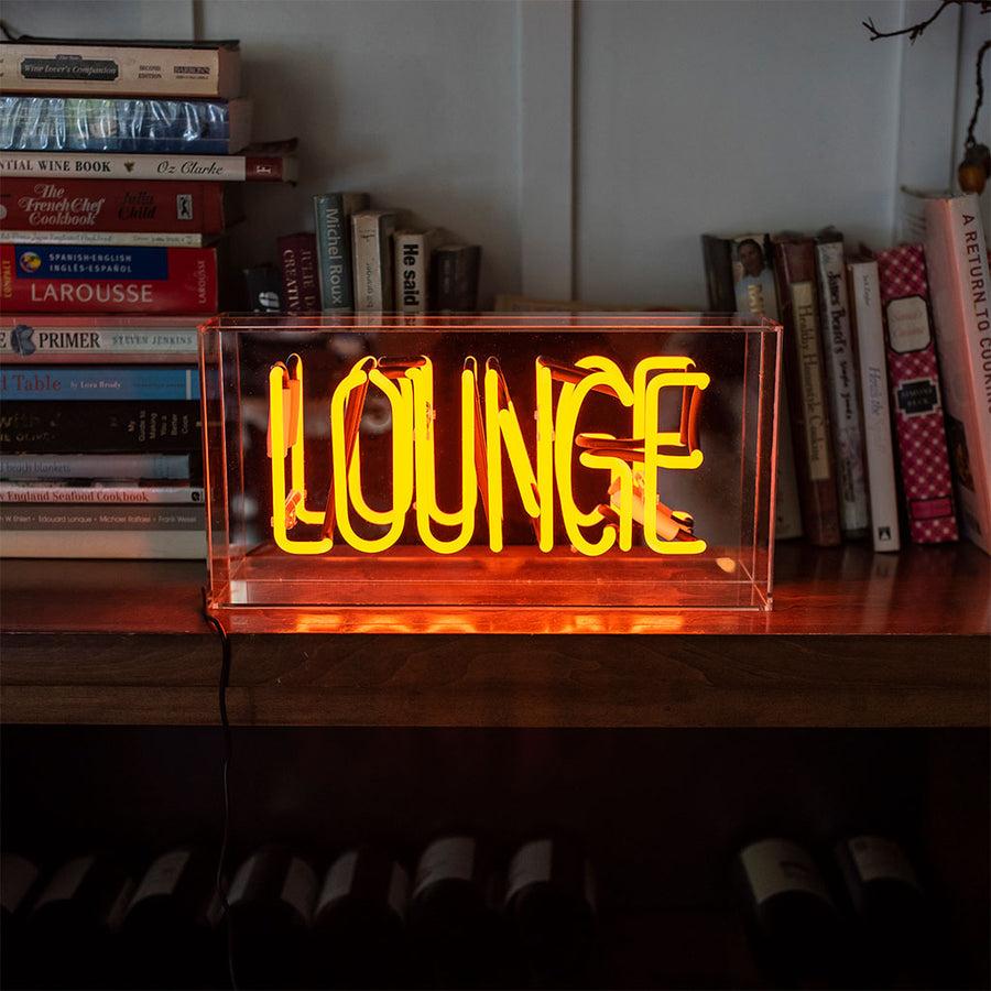 locomocean 'Lounge' Glass Neon Sign