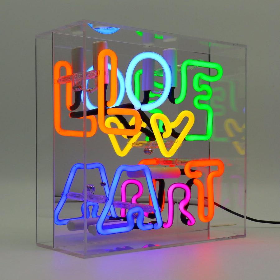 Locomocean 'Love Art' Glass Neon Box Sign