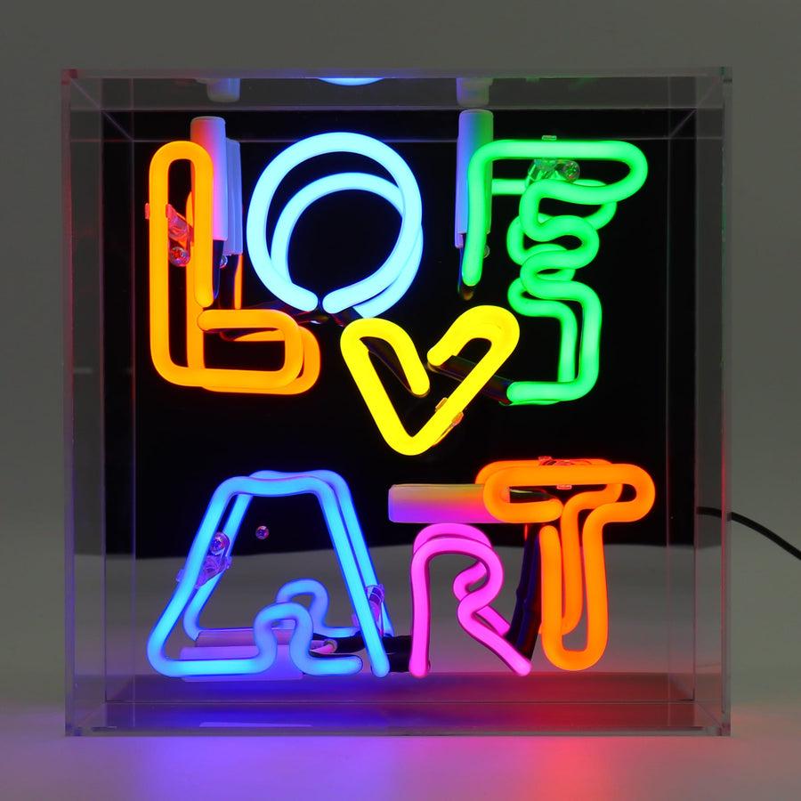 Locomocean 'Love Art' Glass Neon Box Sign