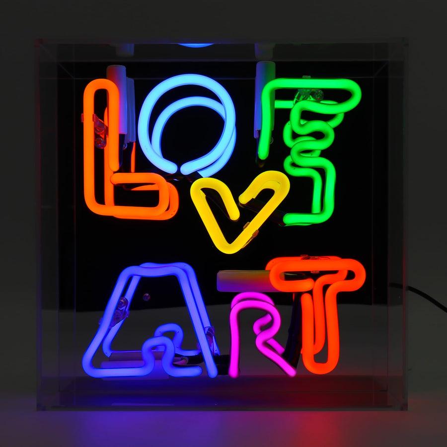 locomocean 'Love Art' Glass Neon Box Sign