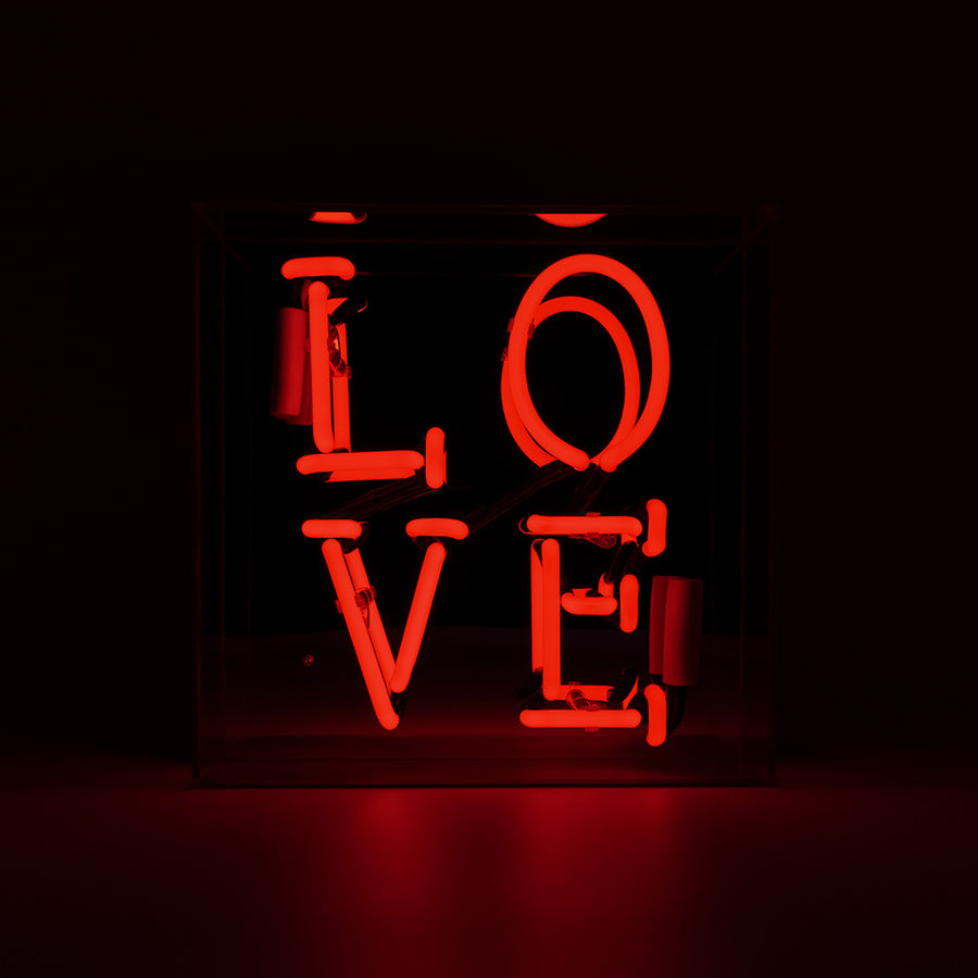 Locomocean 'Love' Glass Neon Sign - Red