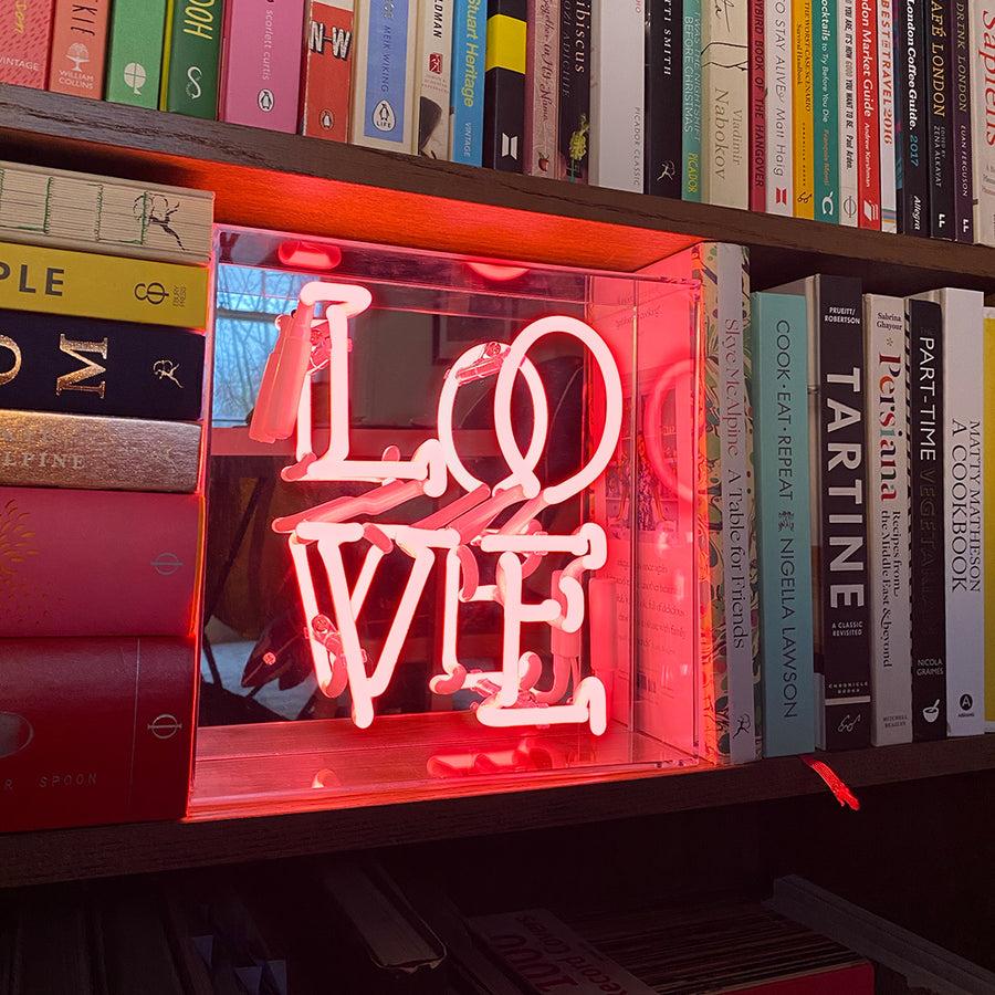 locomocean 'Love' Glass Neon Sign