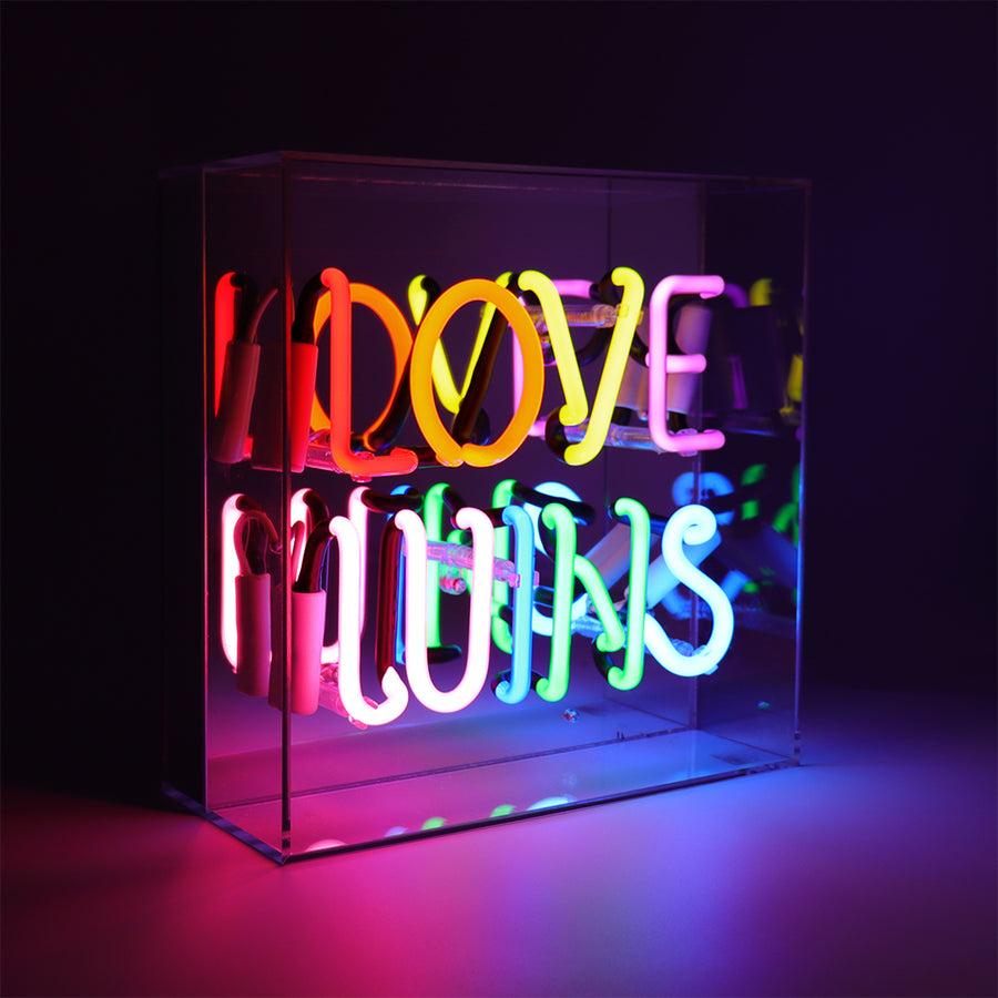 Locomocean 'Love Wins' Glass Neon Sign