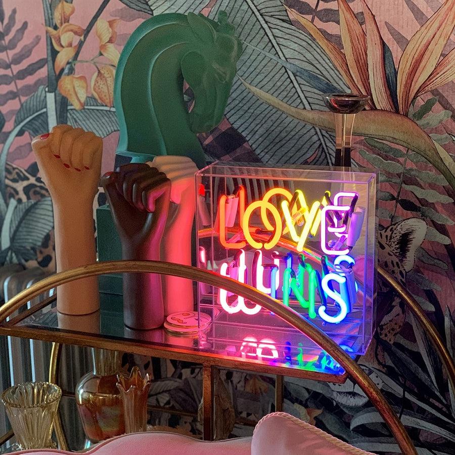 locomocean 'Love Wins' Glass Neon Sign