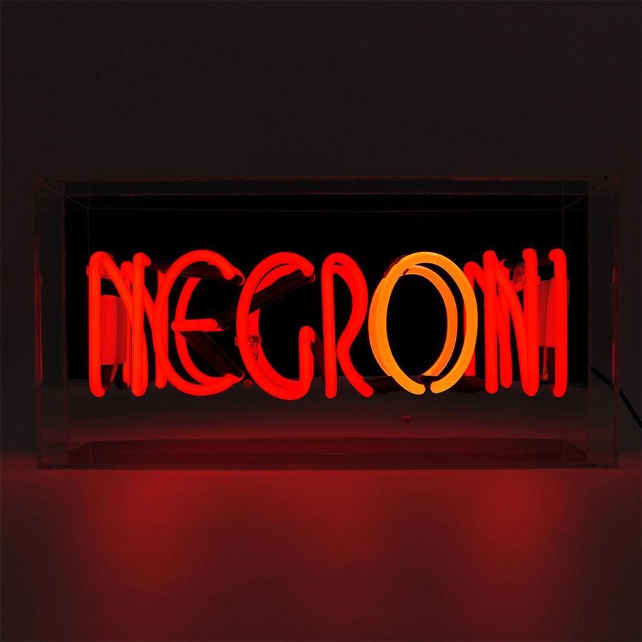 locomocean 'Negroni' Glass Neon Sign