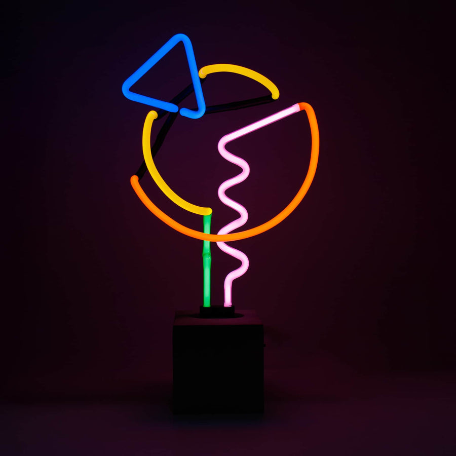 locomocean Neon 'Art with Blue Triangle' Sign