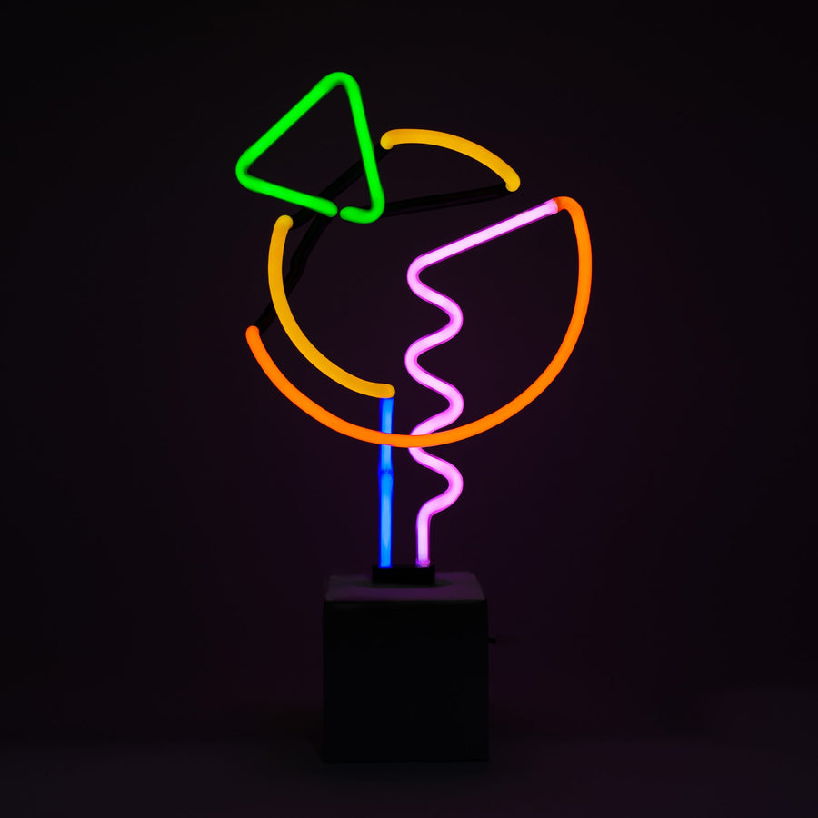 locomocean Neon 'Art with Green Triangle' Sign