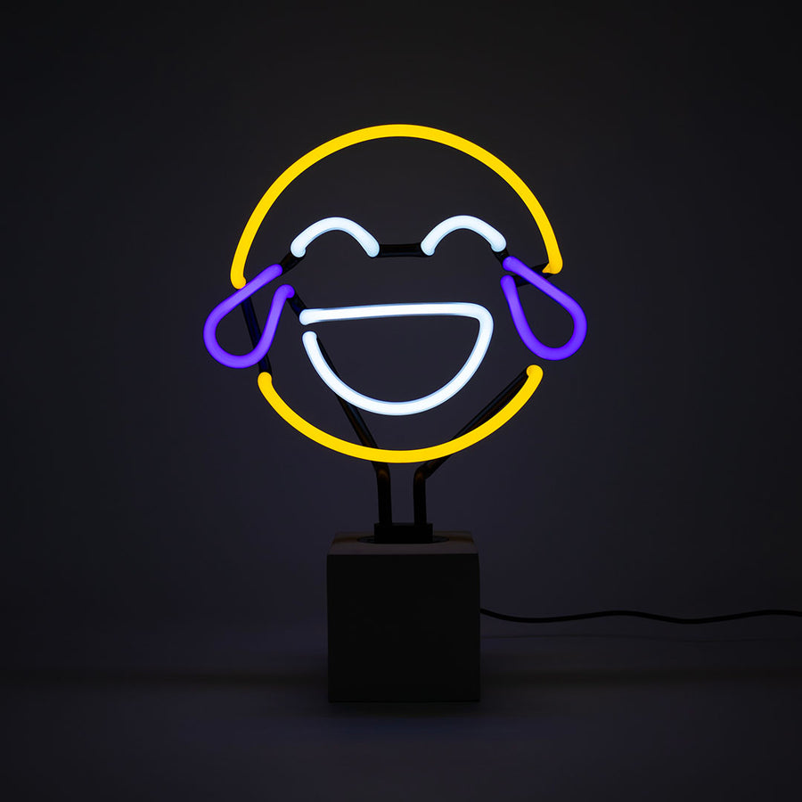 Locomocean Neon 'Laugh Emoji' Sign