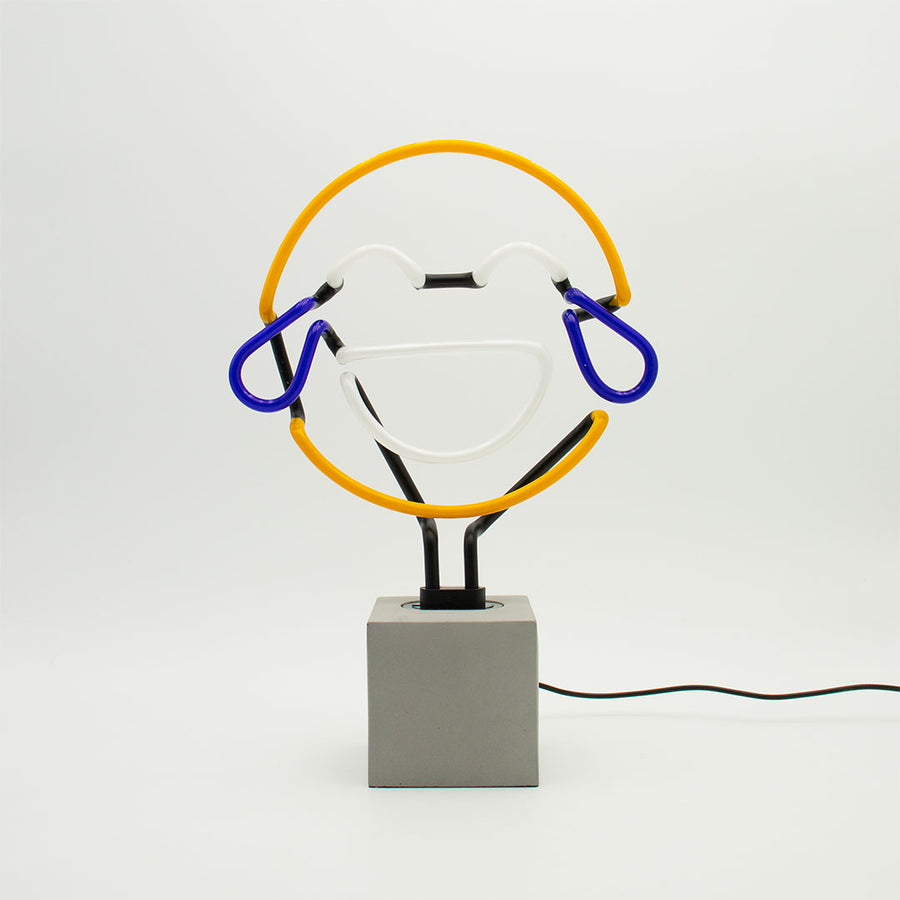 Locomocean Neon 'Laugh Emoji' Sign