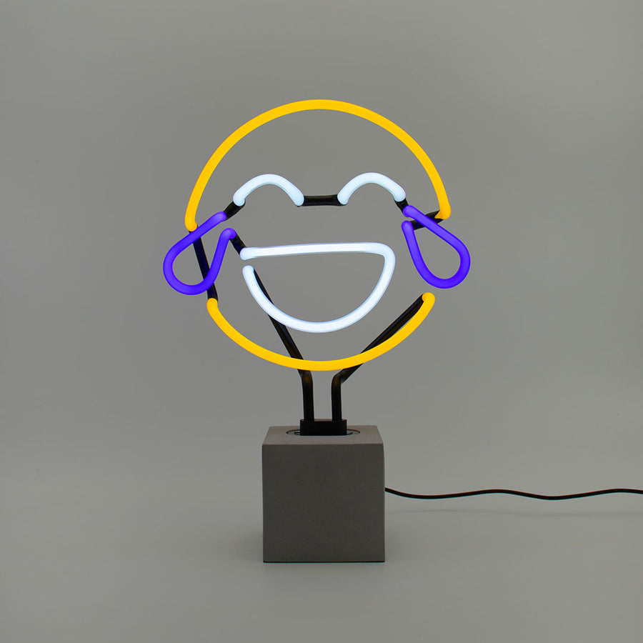 locomocean Neon 'Laugh Emoji' Sign