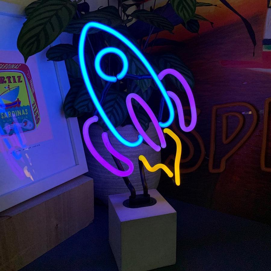 locomocean Neon 'Rocket' Sign