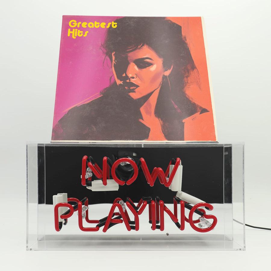 Locomocean 'Now Playing' Glass Neon Box Sign