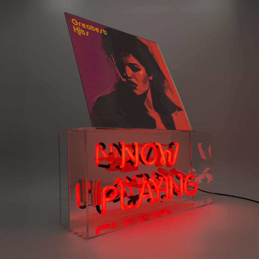 locomocean 'Now Playing' Glass Neon Box Sign