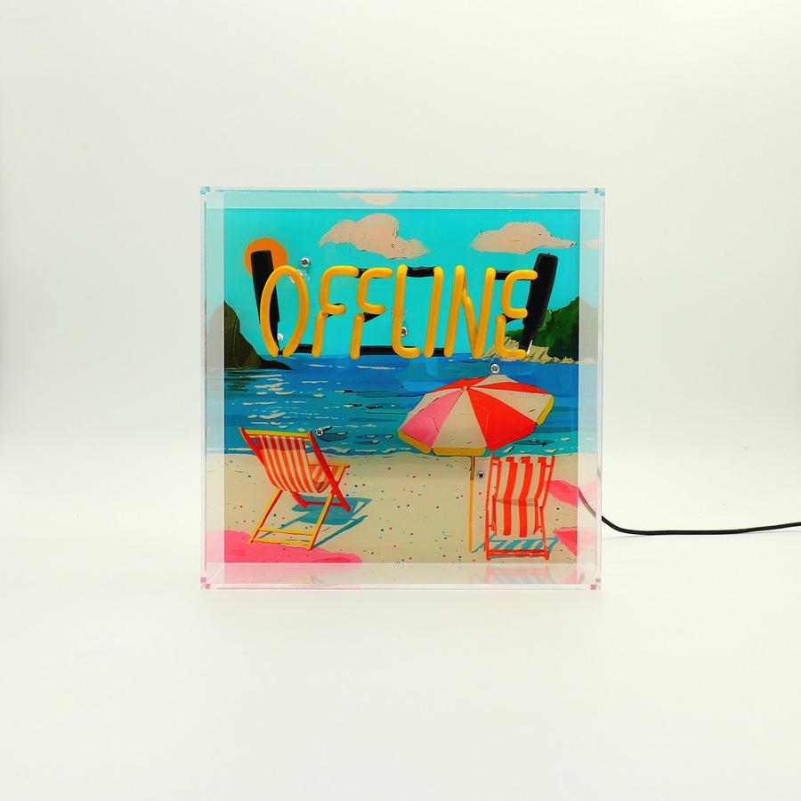 Locomocean 'Offline' Glass Neon Box Sign