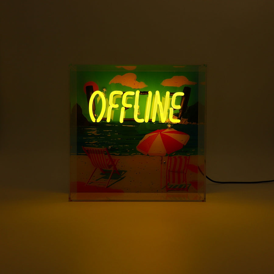 Locomocean 'Offline' Glass Neon Box Sign