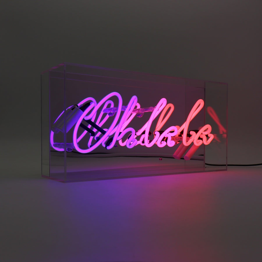 Locomocean 'Oh La La' Glass Neon Box Sign