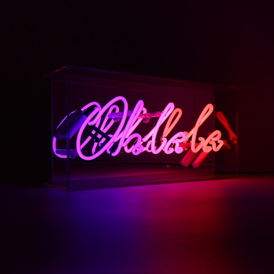Locomocean 'Oh La La' Glass Neon Box Sign