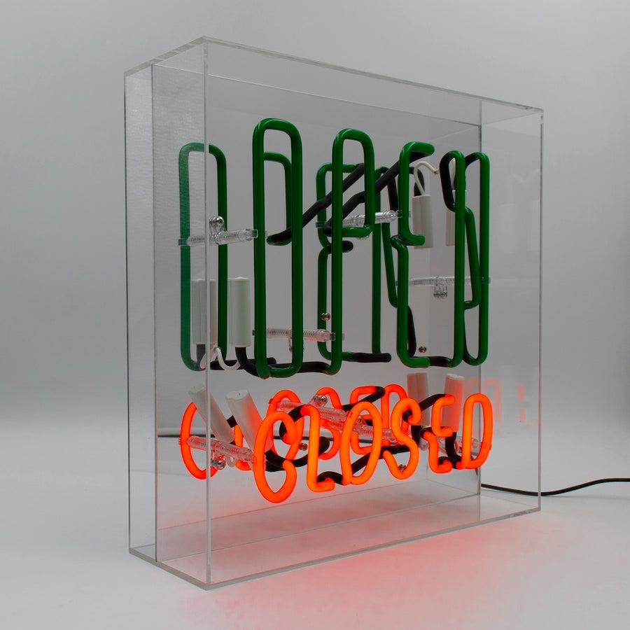 Locomocean 'Open / Closed' Large Glass Neon Sign