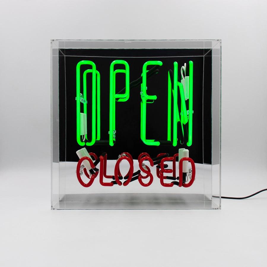 locomocean 'Open / Closed' Large Glass Neon Sign
