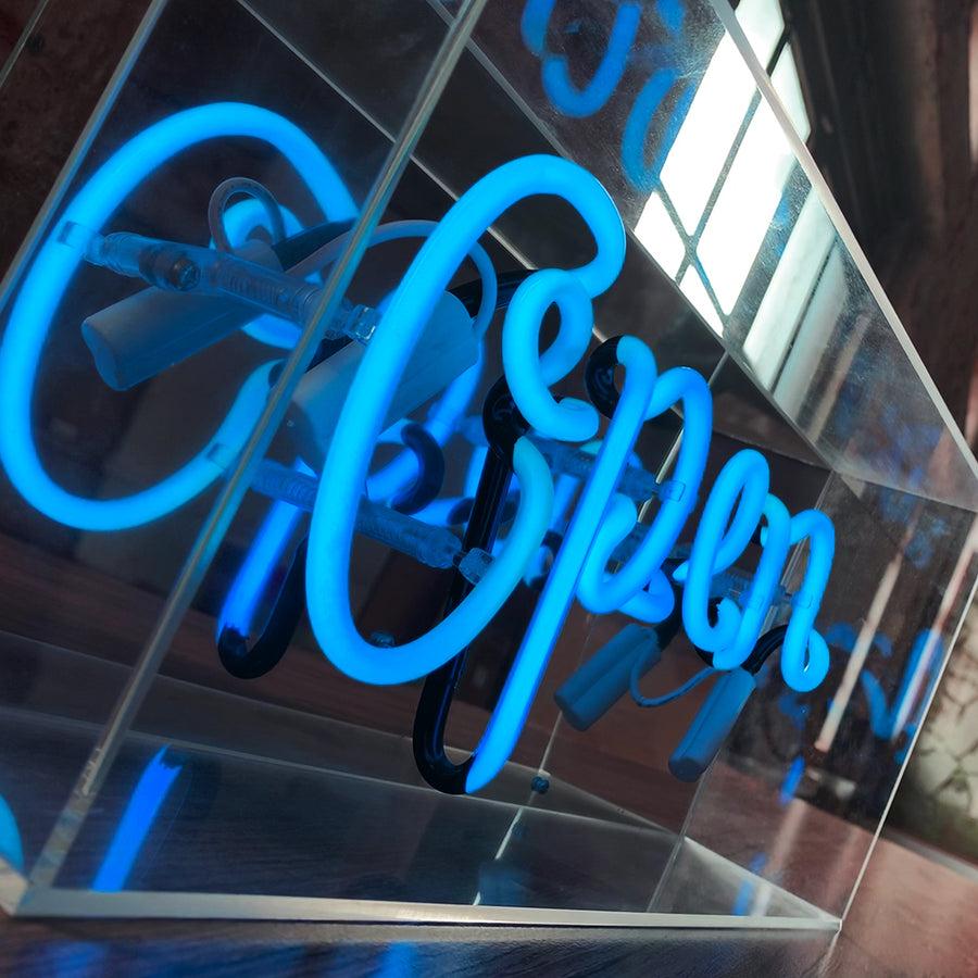 Locomocean 'Open' Glass Neon Sign