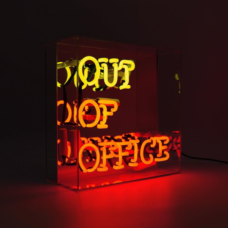 Locomocean 'Out Of Office' Glass Neon Sign