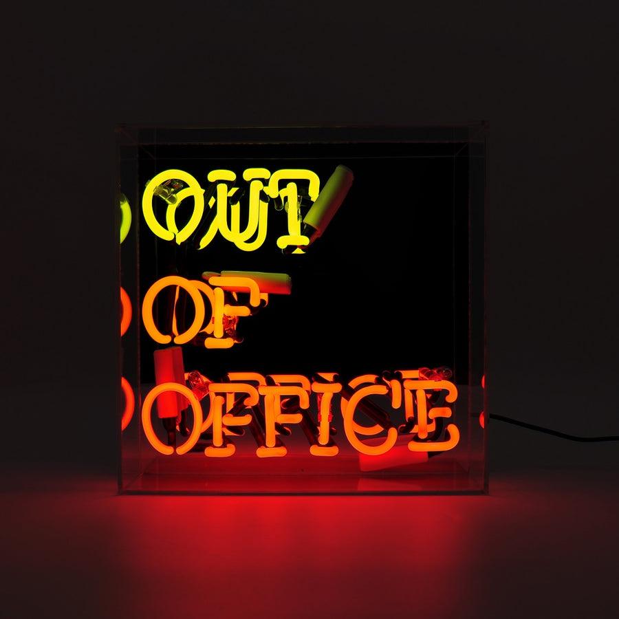locomocean 'Out Of Office' Glass Neon Sign
