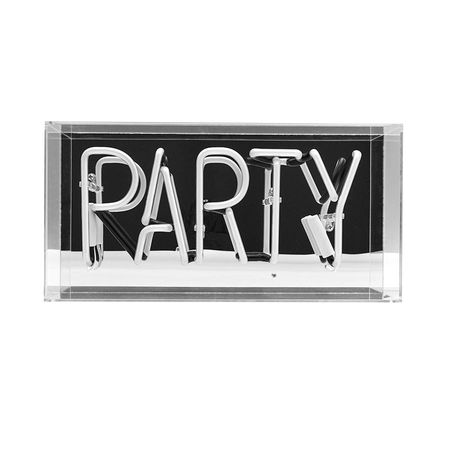 Locomocean 'Party' Glass Neon Sign - Pink