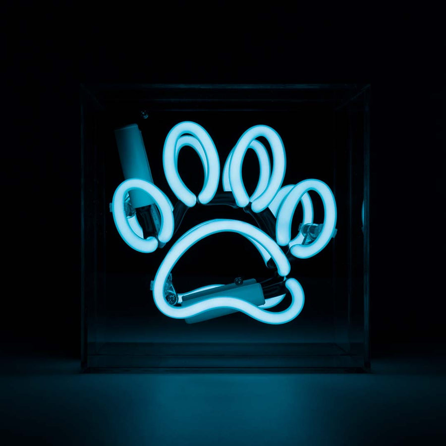 Locomocean 'Paw' Mini Glass Neon Sign