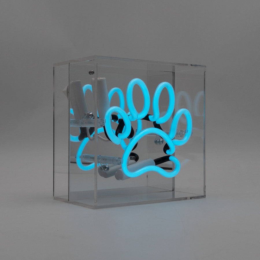 Locomocean 'Paw' Mini Glass Neon Sign
