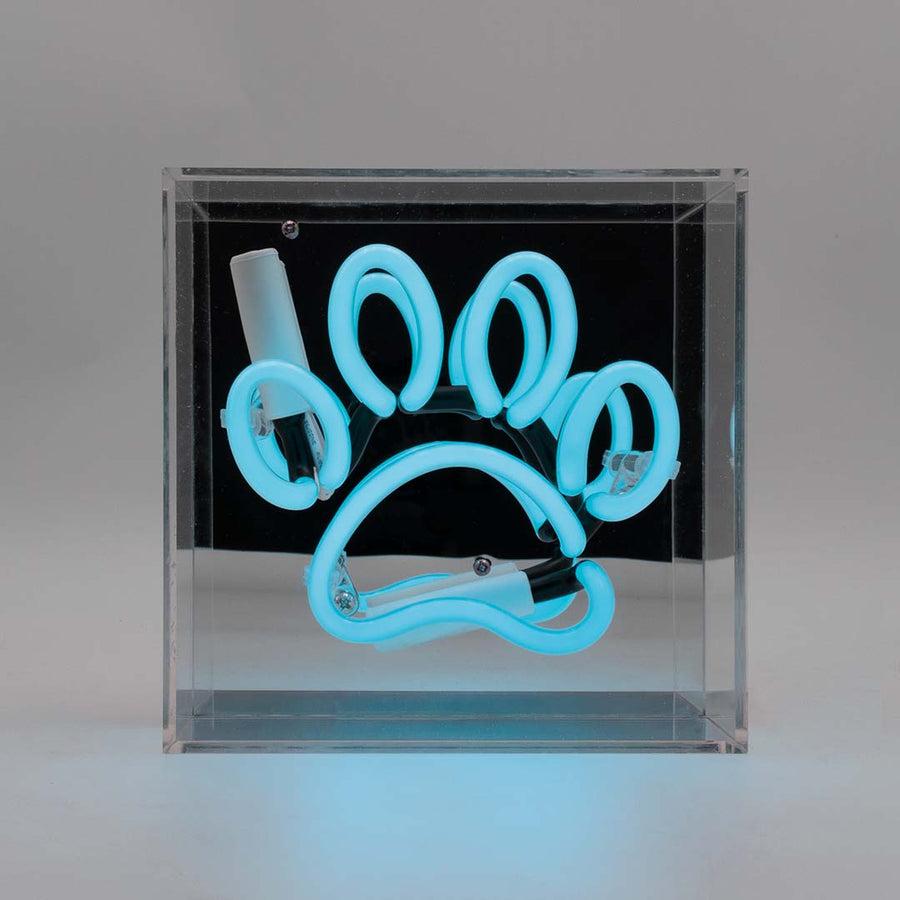 locomocean 'Paw' Mini Glass Neon Sign