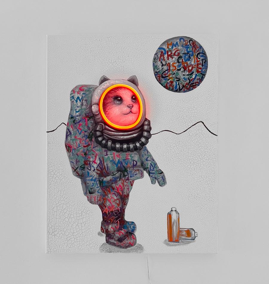 Locomocean 'Space Cat' Wall Artwork - LED Neon