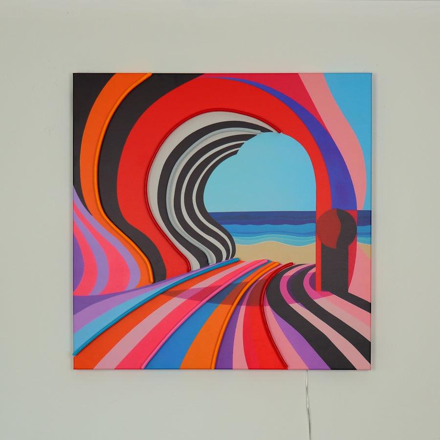 Locomocean Surreal Shore - Wall Painting (LED Neon)
