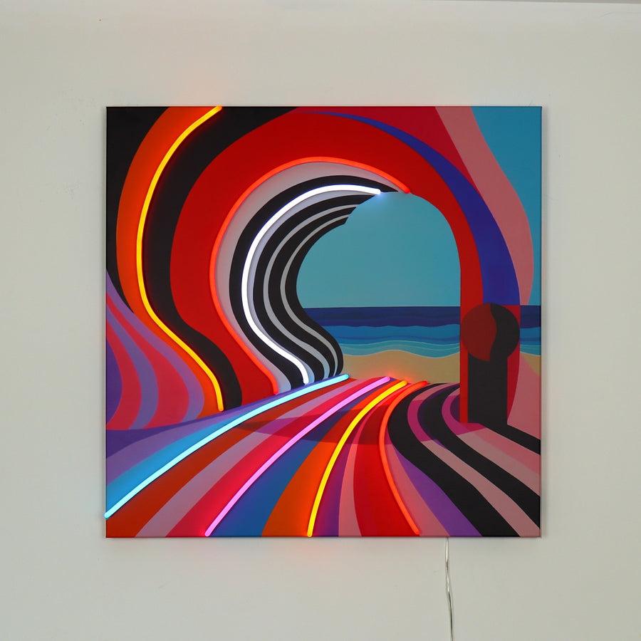 locomocean Surreal Shore - Wall Painting (LED Neon)