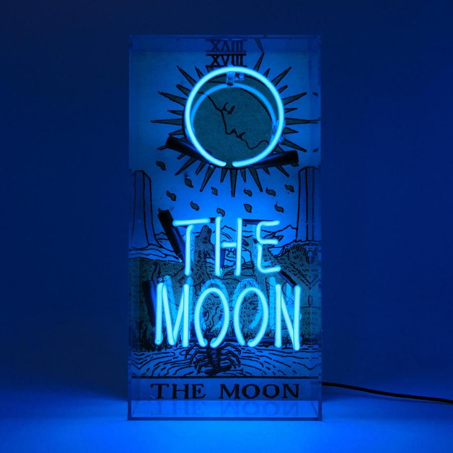 locomocean 'The Moon' Tarot Glass Neon Box Sign