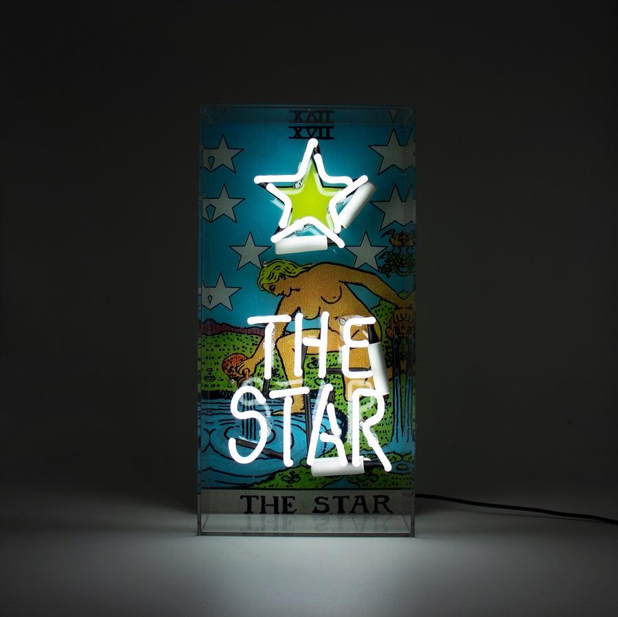 Locomocean 'The Star' Tarot Card Glass Neon Box Sign