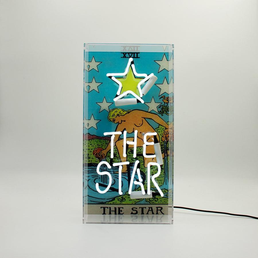 locomocean 'The Star' Tarot Card Glass Neon Box Sign